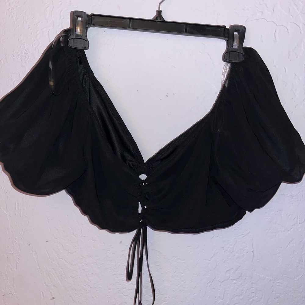 Off the shoulder top with cut outs from wild fable